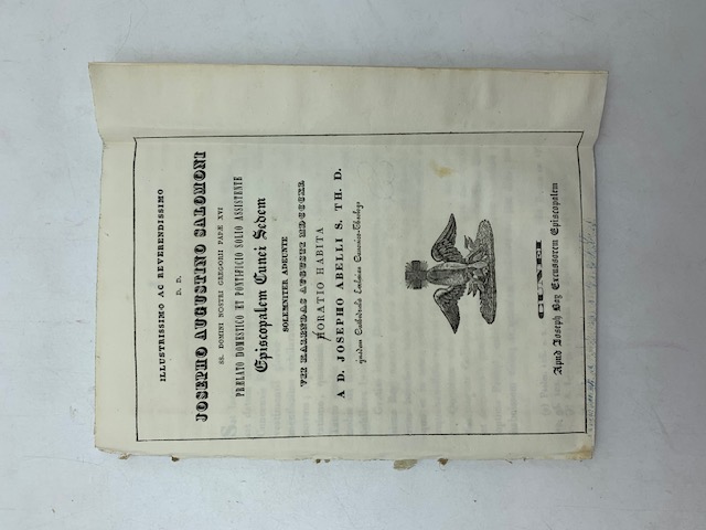 Illustrissimo ac Reverendissimo Josepho Augustino Salomoni... Oratio abita